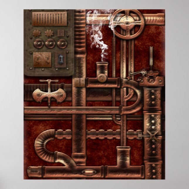 Steampunk-Plakat Poster (Vorne)