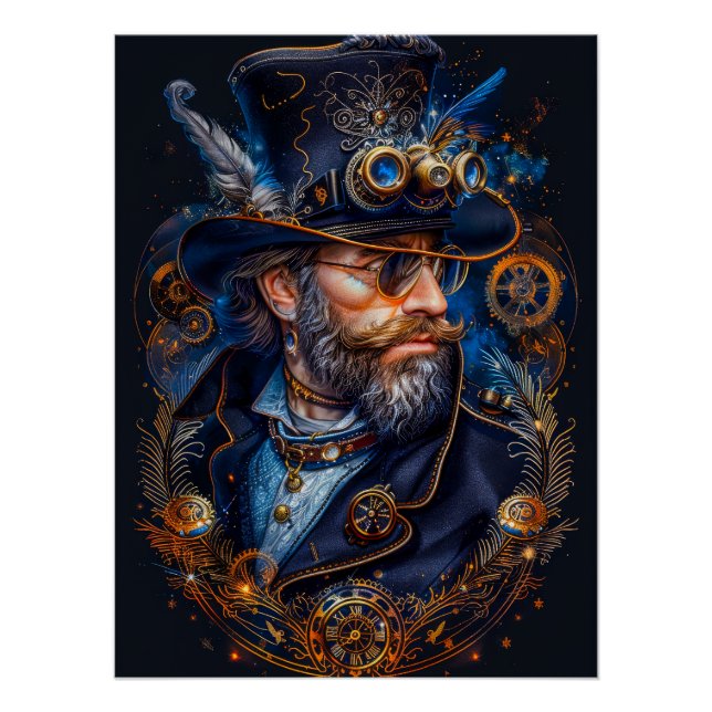 Steampunk-Plakatdesign Poster (Vorderseite)