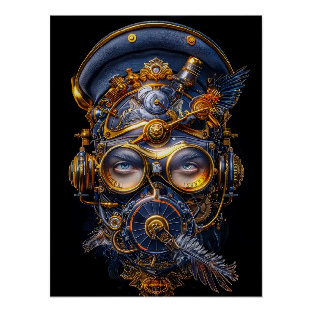 Steampunk-Plakatdesign Poster (Vorderseite)