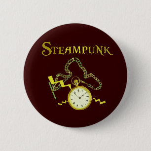 Steampunk Pocketwatch Button
