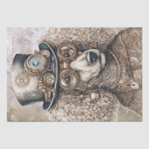 Steampunk Poodle Dog Seidenpapier