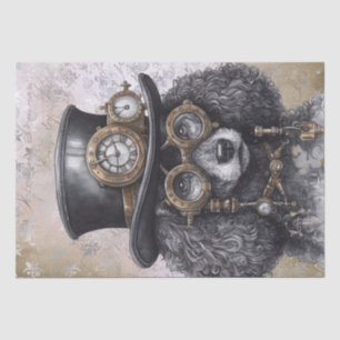 Steampunk Poodle Dog Seidenpapier
