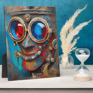 Steampunk-Porträt des Blechmanns Fotoplatte