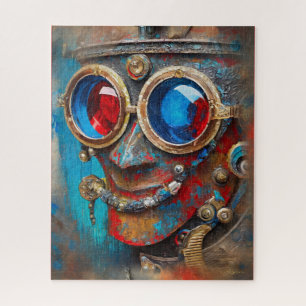 Steampunk-Porträt des Blechmanns Puzzle