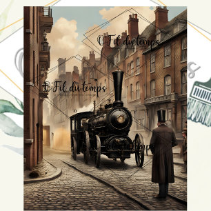 Steampunk Post Apocalyptic Cities v13 Seidenpapier