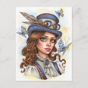 Steampunk Postcard Postkarte