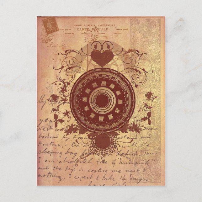Steampunk Postcard Postkarte (Vorderseite)