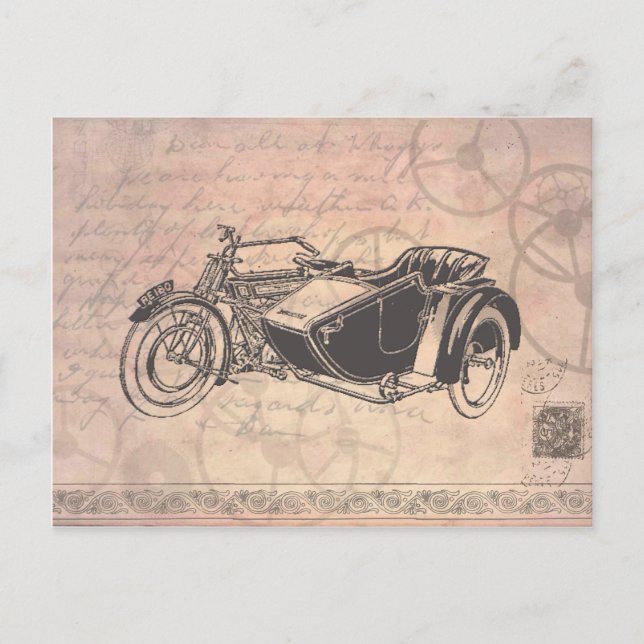 Steampunk Postcard Postkarte (Vorderseite)