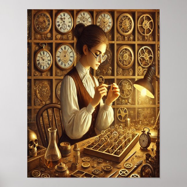 Steampunk Poster 12, The Clockmaker’s Apprentice (Vorne)
