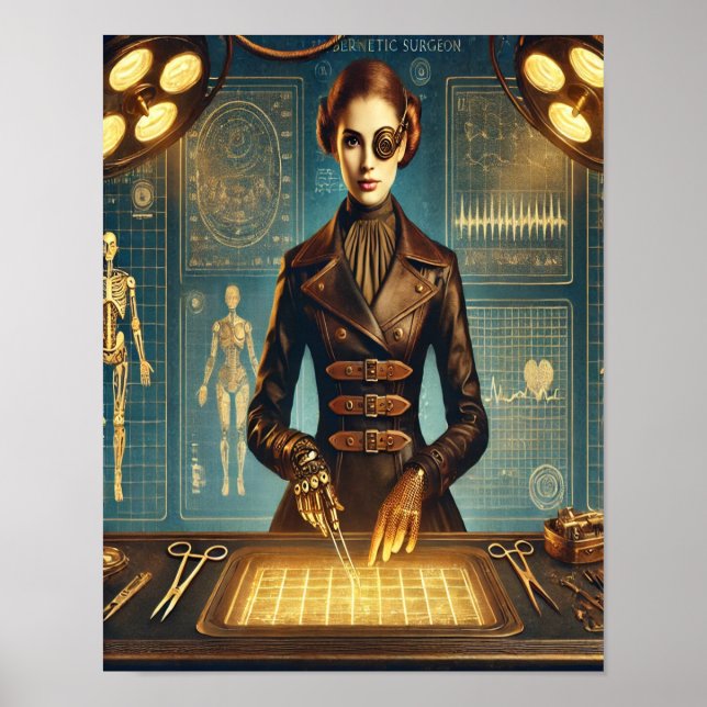 Steampunk Poster 28, Der Cybernetikchirurg (Vorne)
