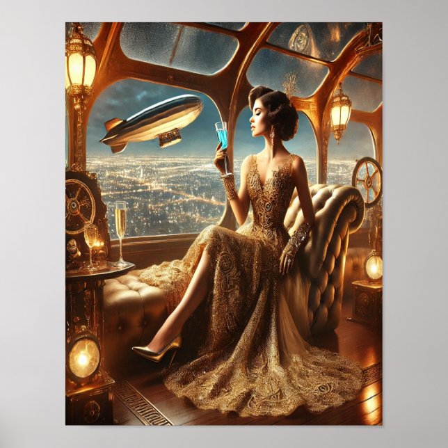 Steampunk Poster 33, The First Class Lounge Siren (Vorne)