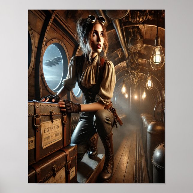 Steampunk Poster 42, The Airship Stowaway (Vorne)