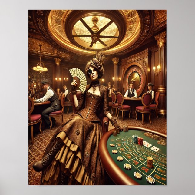 Steampunk Poster 53 The Queen of the Grand Casino (Vorne)