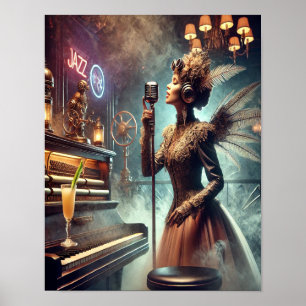 Steampunk Poster 69 Der dampfbetriebene Songbird