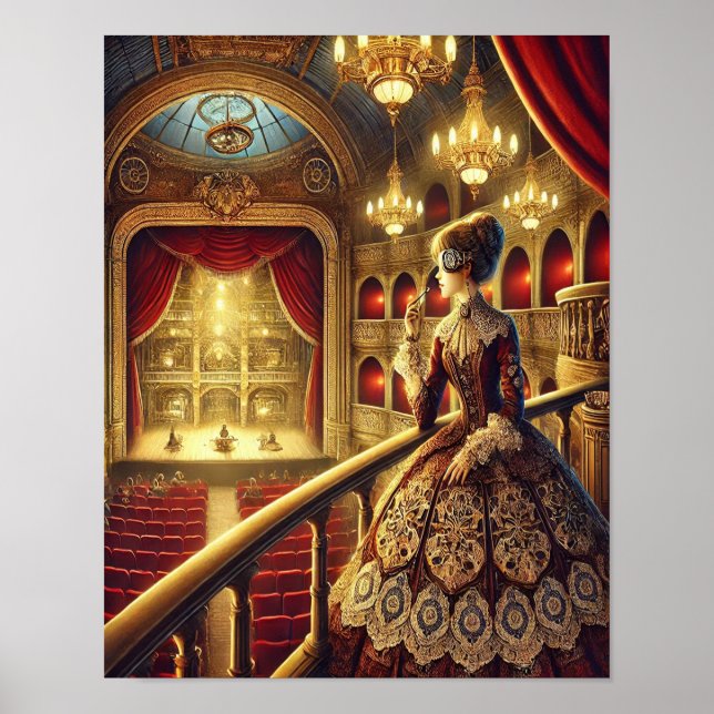 Steampunk Poster 6, Mechanischer Opernpatron (Vorne)