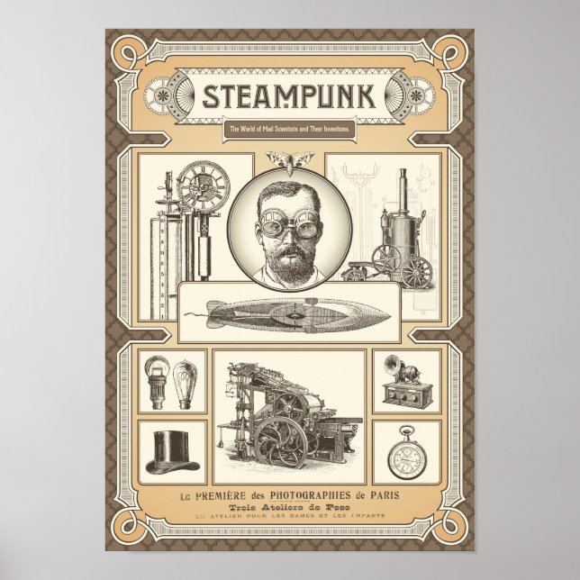 Steampunk-Poster Poster (Vorne)