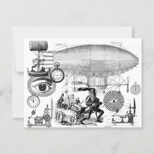 Steampunk Postkarte