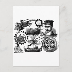 Steampunk Postkarte