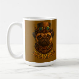 Steampunk Pug Retro vintage design "Steampug" Kaffeetasse