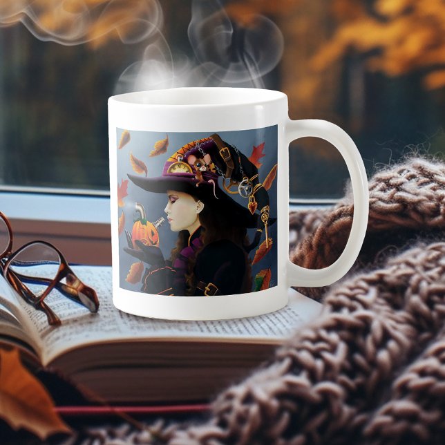 Steampunk Pumpkin Hexe Kaffeetasse (Von Creator hochgeladen)