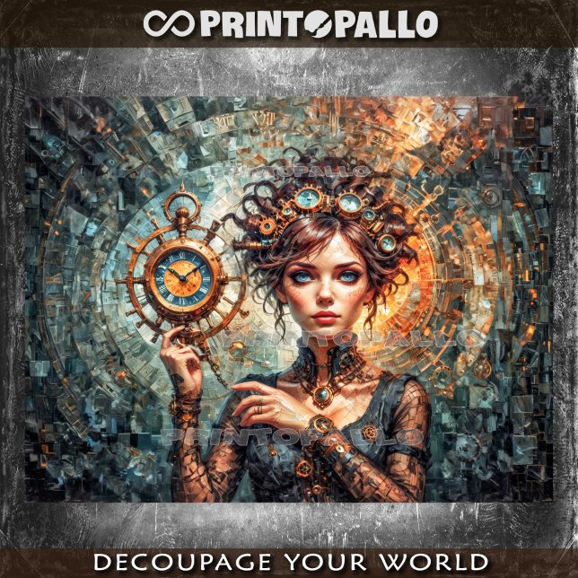 Steampunk Queen of Watch and Time Dimension Seidenpapier (Von Creator hochgeladen)