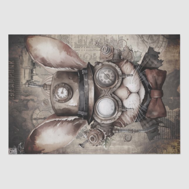 Steampunk Rabbit Seidenpapier (Vorderseite)