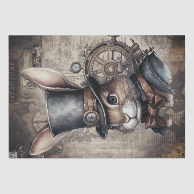 Steampunk Rabbit Seidenpapier (Vorderseite)