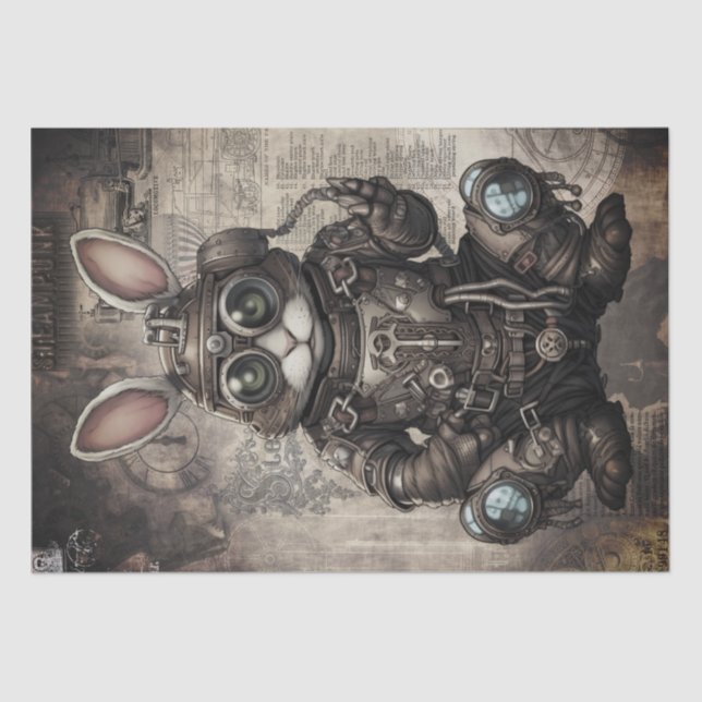 Steampunk Rabbit Seidenpapier (Vorderseite)