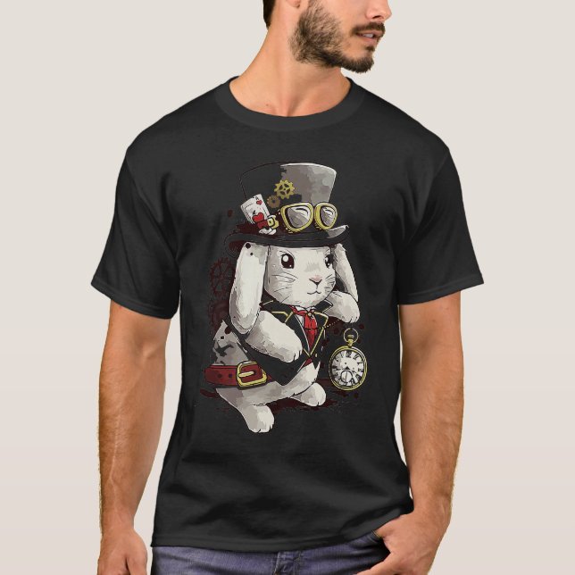 Steampunk Rabbit Steampunk Bunny T-Shirt (Vorderseite)