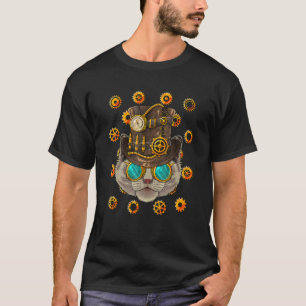 Steampunk Ragdoll Cat Mittelalterliches Viktoriani T-Shirt