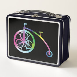 Steampunk Rainbow Bicycle Metall Brotdose