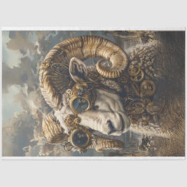 Steampunk Ram Horns Decoupage Seidenpapier