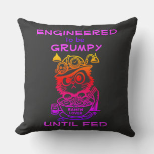 Steampunk-Ramen-Katze Lustiges Anime-Wurfkissen Kissen