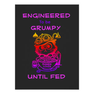 Steampunk-Ramen-Katzenposter Poster