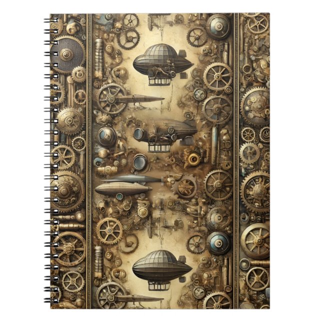 Steampunk Retro-Futuristisch  Notizblock (Vorderseite)