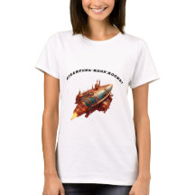 Steampunk Retro Moon Rocket