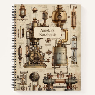 Steampunk Retro Notizbuch
