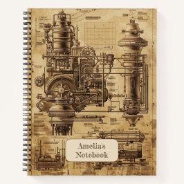 Steampunk Retro Notizbuch