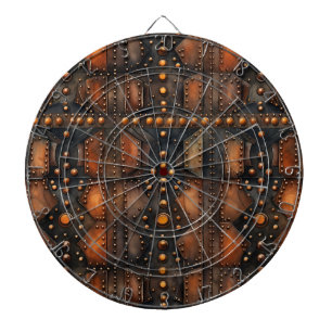 Steampunk Riveted Metal Dartboard Dartscheibe