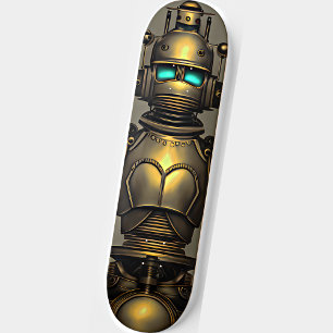 Steampunk Robot Knight Skateboard