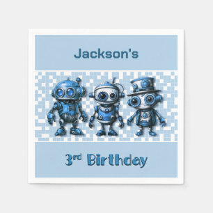 Steampunk Robot Theme 3. Geburtstags-Party Serviette