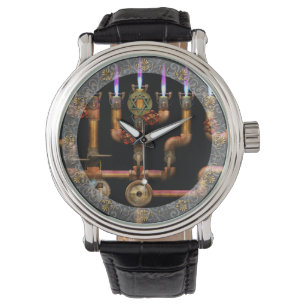 Steampunk - Rohrleitungen - Die Menora anzünden Armbanduhr