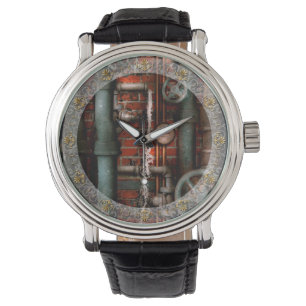Steampunk - Rohrleitungen - Rohre und Ventile Armbanduhr