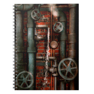 Steampunk - Rohrleitungen - Rohre und Ventile Notizblock