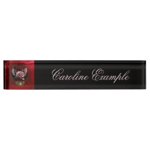 Steampunk-Rose Namensplakette