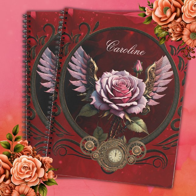 Steampunk-Rose Notizbuch (Steampunk rose)