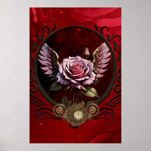 Steampunk-Rose Poster (Vorne)