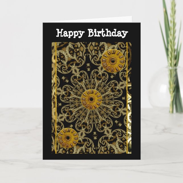 Steampunk Rost-Maschineriezähne mechanisch Karte (Vorderseite)