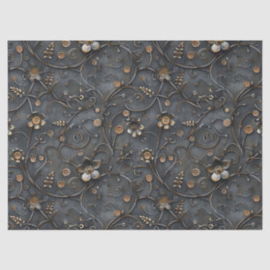 Steampunk-Rostige-Metall-Blumen für Decoupage Seidenpapier