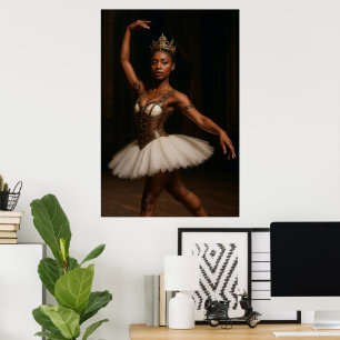 Steampunk Royal Ballerina Elegante Fantasie Poster